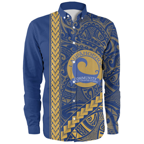 Laupāhoehoe Community Public Charter School Long Sleeve Shirt Tribal Polynesian Pride Style