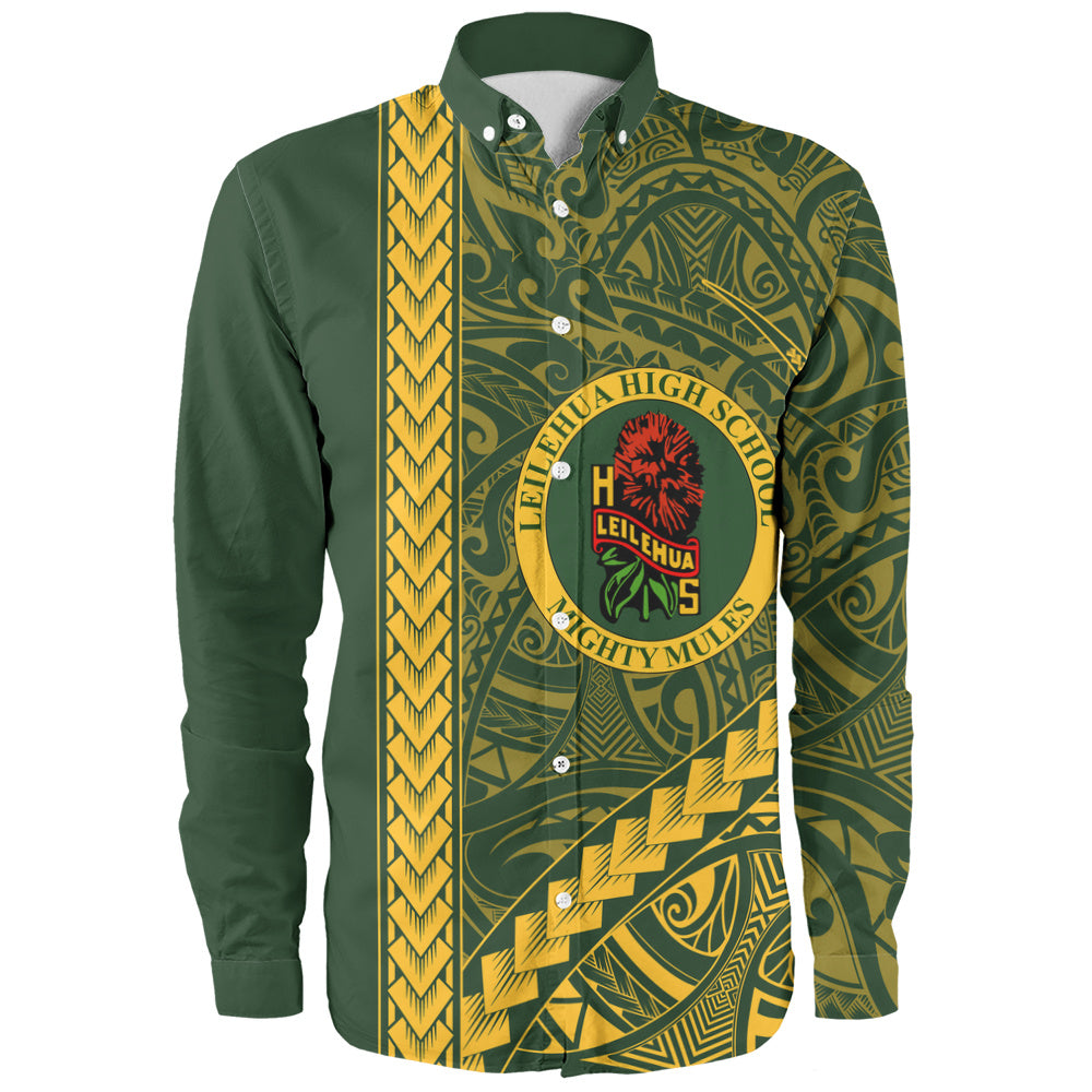 Leilehua High School Long Sleeve Shirt Tribal Polynesian Pride Style