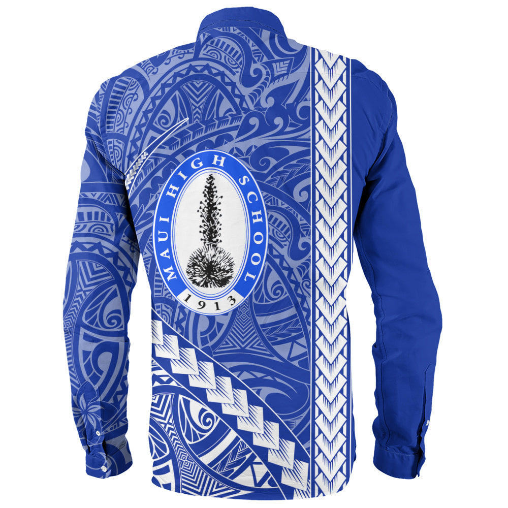 Maui High School Long Sleeve Shirt Tribal Polynesian Pride Style