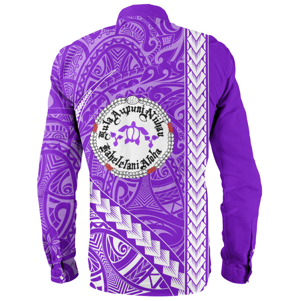 Ni'ihau High and Elementary School Long Sleeve Shirt Tribal Polynesian Pride Style