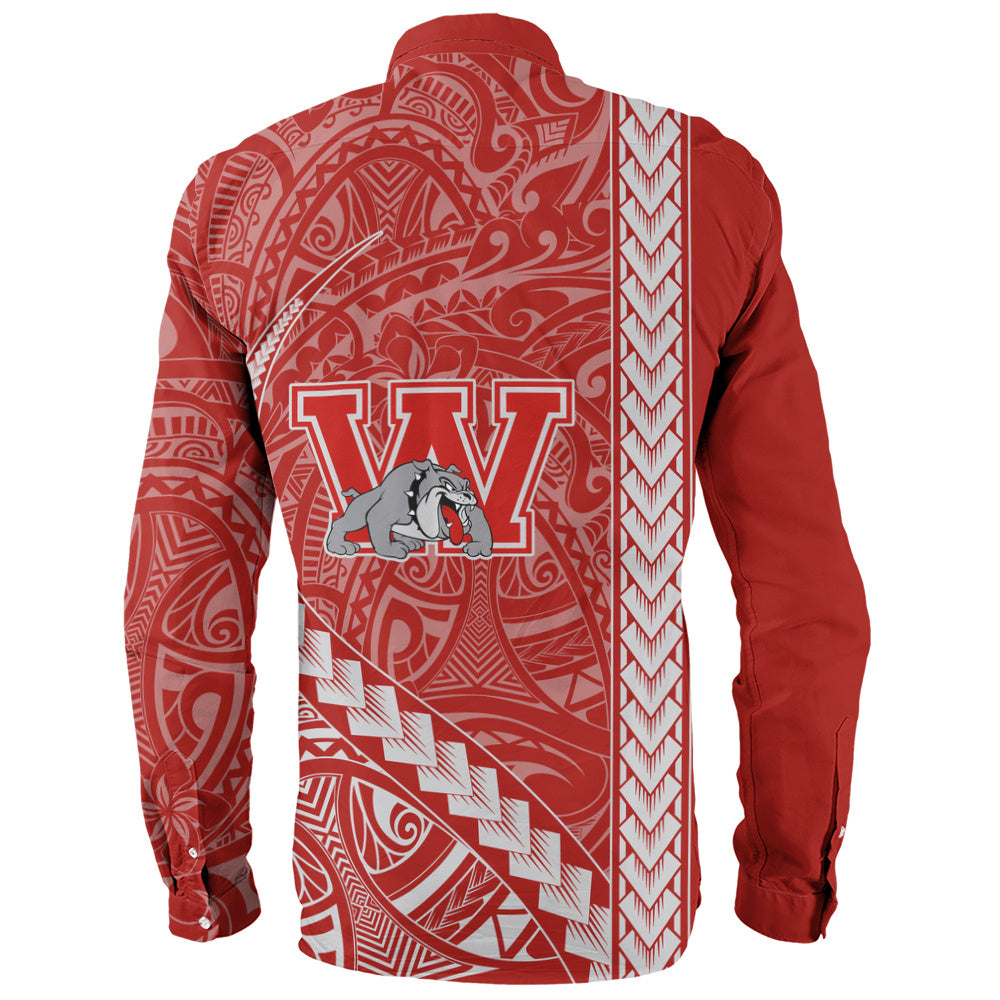 Waialua High and Intermediate School Long Sleeve Shirt Tribal Polynesian Pride Style