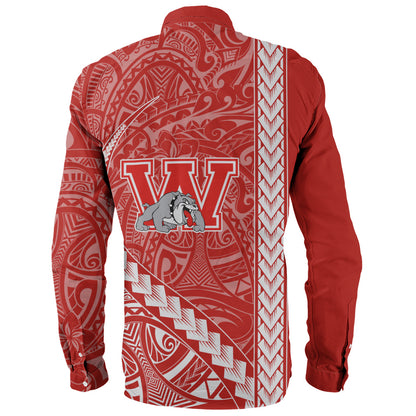 Waialua High and Intermediate School Long Sleeve Shirt Tribal Polynesian Pride Style
