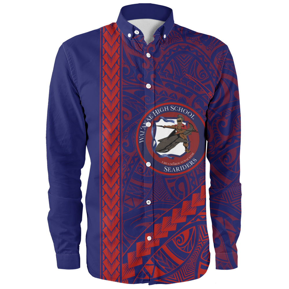 Waianae High School Long Sleeve Shirt Tribal Polynesian Pride Style