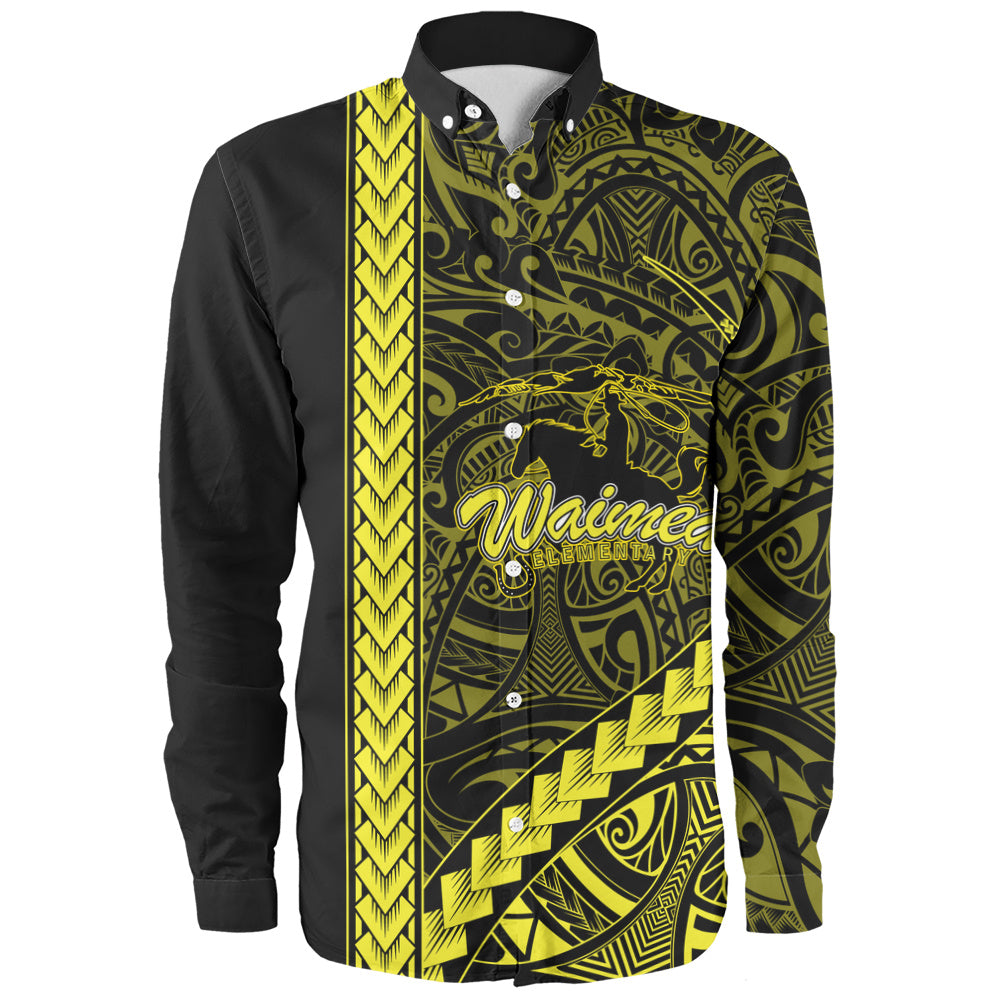Waimea Elementary School Long Sleeve Shirt Tribal Polynesian Pride Style