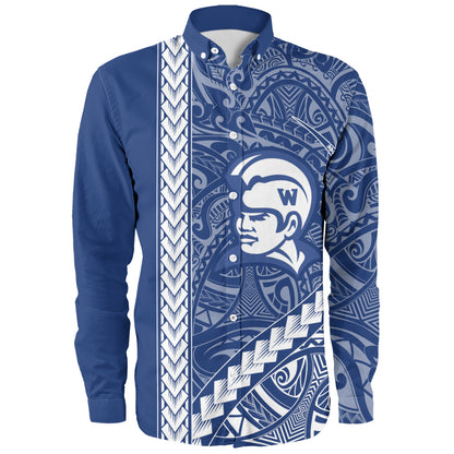 Waimea High School Long Sleeve Shirt Tribal Polynesian Pride Style