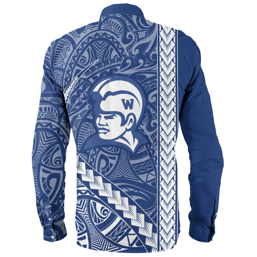 Waimea High School Long Sleeve Shirt Tribal Polynesian Pride Style