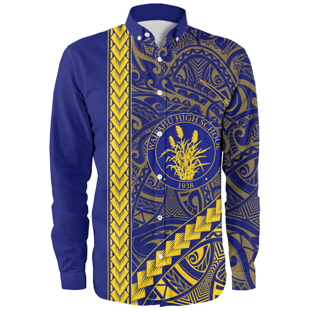Waipahu High School Long Sleeve Shirt Tribal Polynesian Pride Style