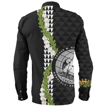 Admiral Arthur W. Radford High School Long Sleeve Shirt Puakenikeni Maile Flower Lei