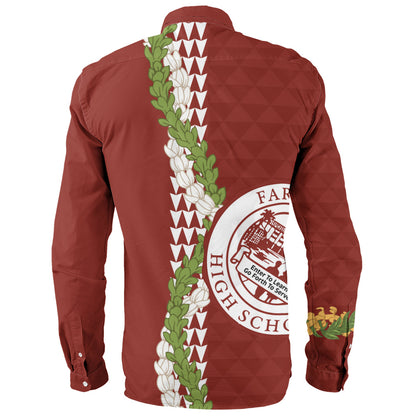 Farrington High School Long Sleeve Shirt Puakenikeni Maile Flower Lei