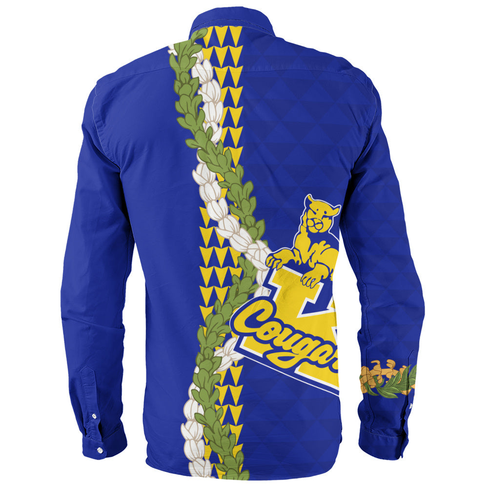 Henry J. Kaiser High School (Hawaii) Long Sleeve Shirt Puakenikeni Maile Flower Lei