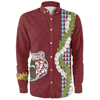 Henry Perrine Baldwin High School Long Sleeve Shirt Puakenikeni Maile Flower Lei