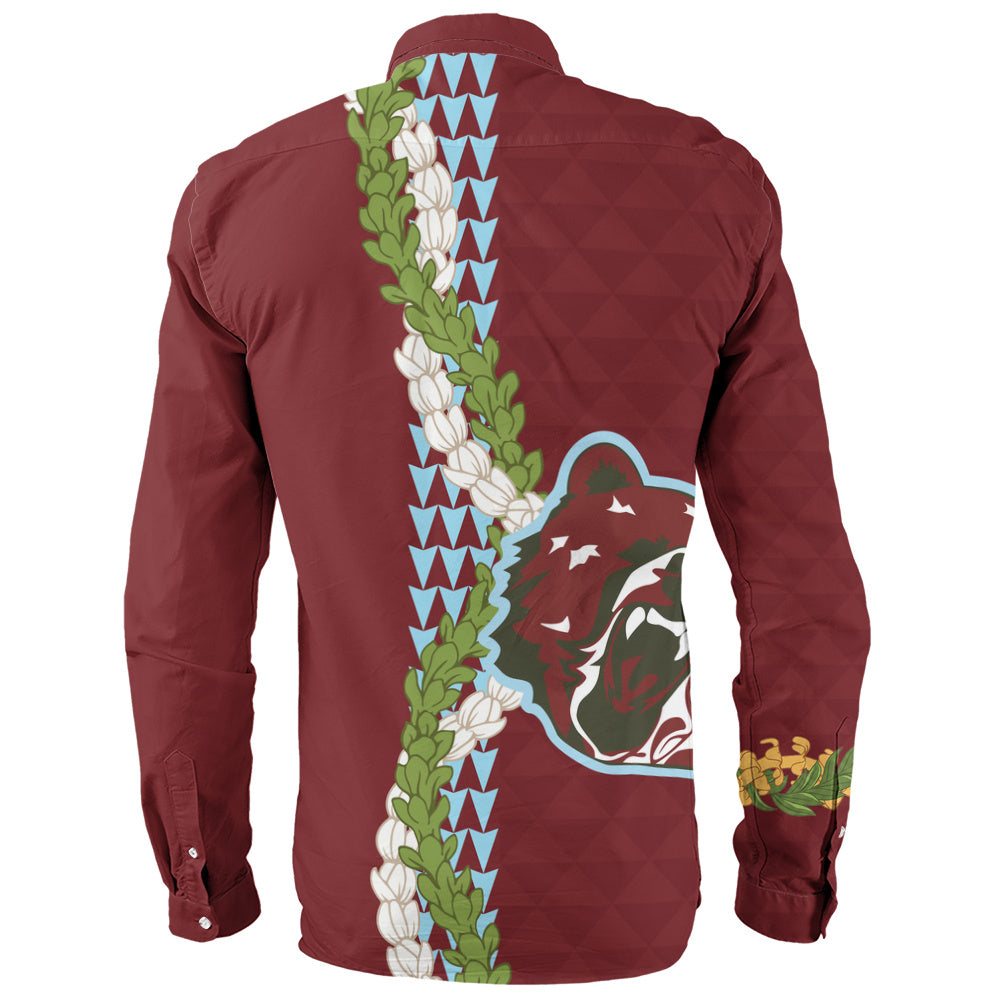 Henry Perrine Baldwin High School Long Sleeve Shirt Puakenikeni Maile Flower Lei