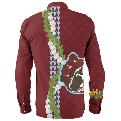 Henry Perrine Baldwin High School Long Sleeve Shirt Puakenikeni Maile Flower Lei