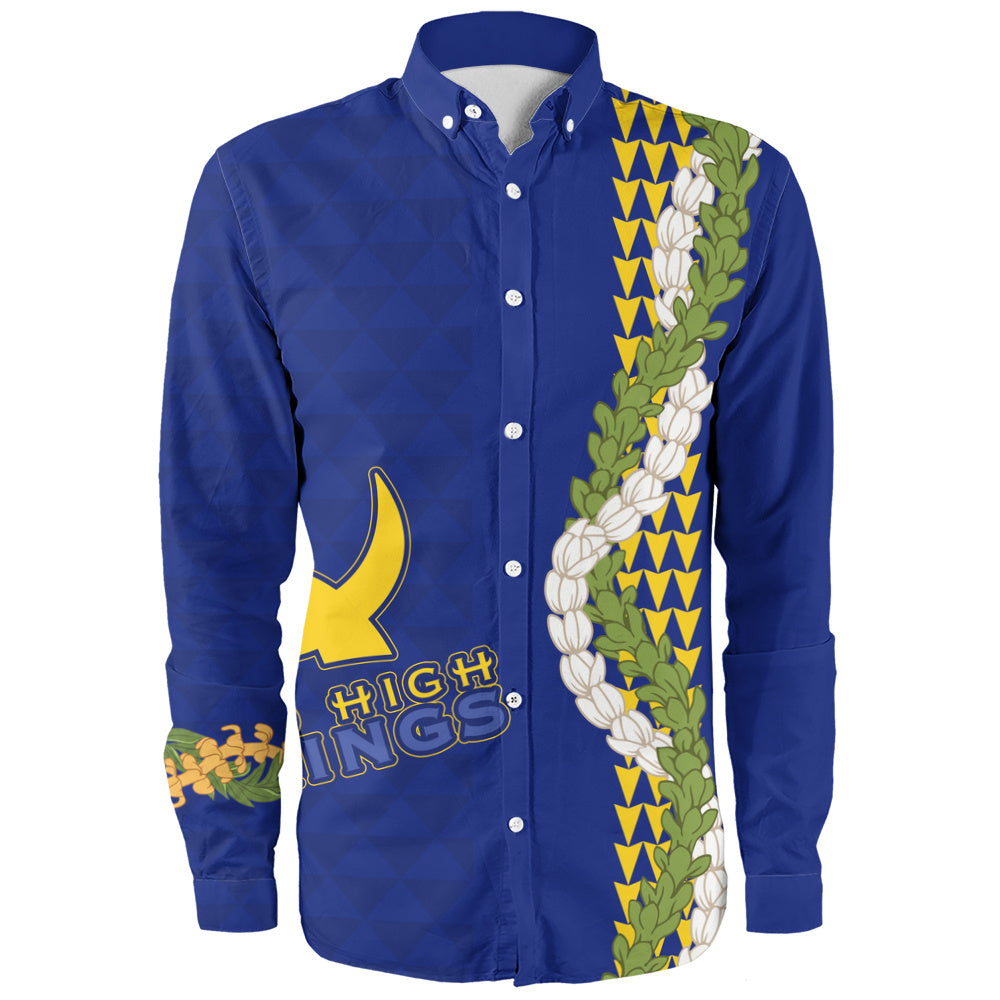 Hilo High School Long Sleeve Shirt Puakenikeni Maile Flower Lei