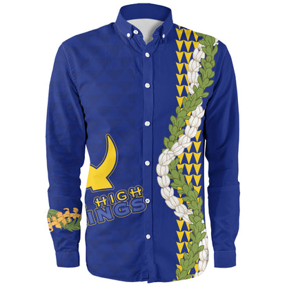 Hilo High School Long Sleeve Shirt Puakenikeni Maile Flower Lei