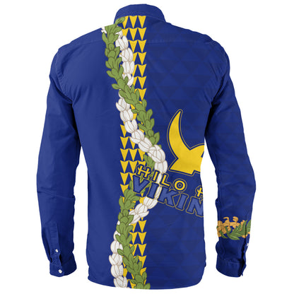 Hilo High School Long Sleeve Shirt Puakenikeni Maile Flower Lei