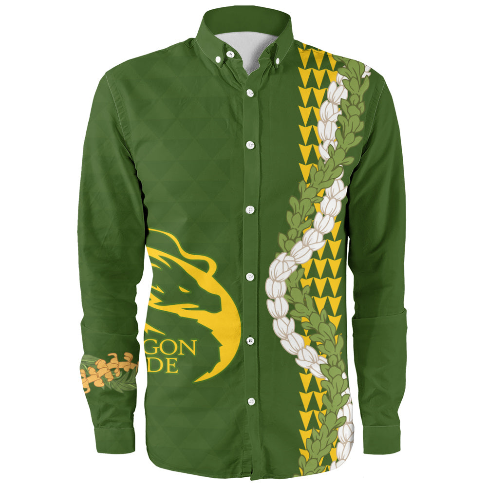 Honokaʻa High & Intermediate School Long Sleeve Shirt Puakenikeni Maile Flower Lei