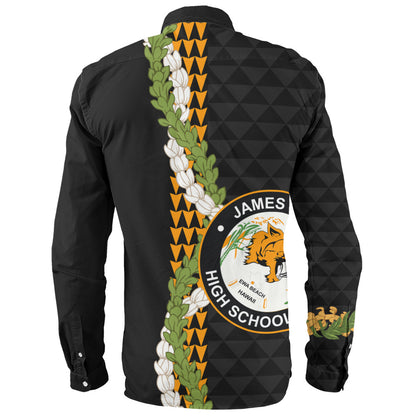 James Campbell High School Long Sleeve Shirt Puakenikeni Maile Flower Lei
