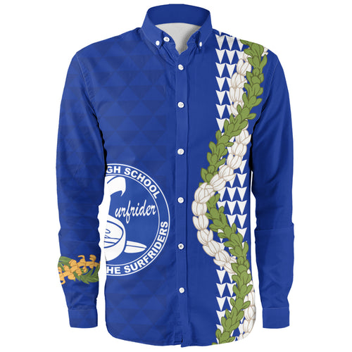 Kailua High School Long Sleeve Shirt Puakenikeni Maile Flower Lei