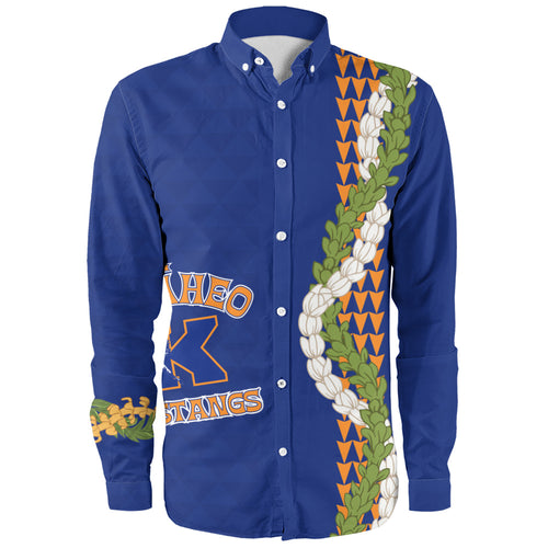 Kalaheo High School Long Sleeve Shirt Puakenikeni Maile Flower Lei