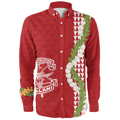 Kalani High School Long Sleeve Shirt Puakenikeni Maile Flower Lei