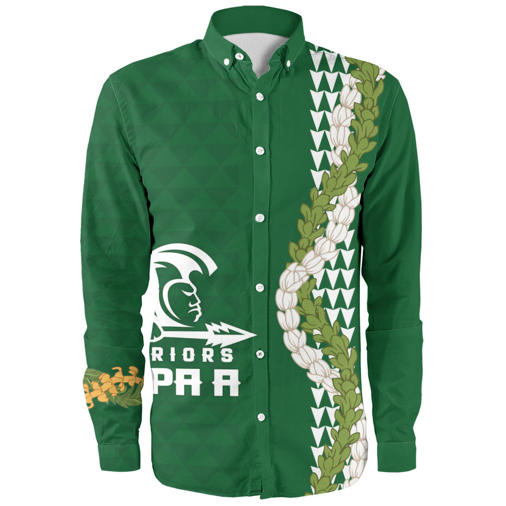 Kapaa High School Long Sleeve Shirt Puakenikeni Maile Flower Lei