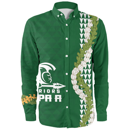 Kapaa High School Long Sleeve Shirt Puakenikeni Maile Flower Lei