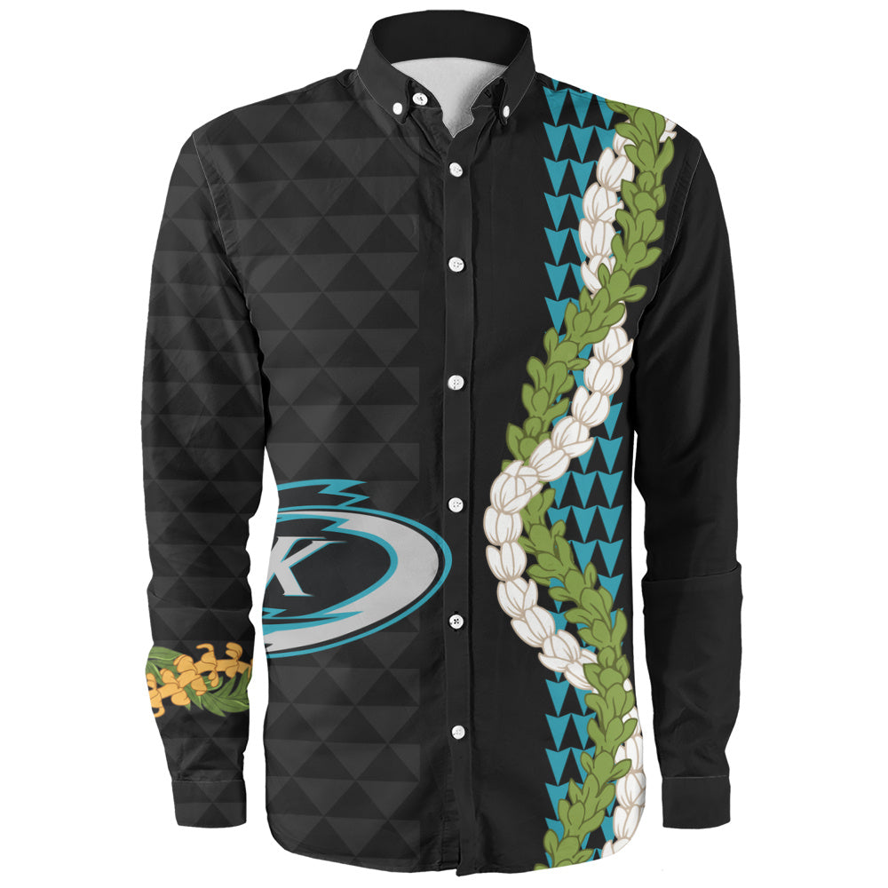 Kapolei High School Long Sleeve Shirt Puakenikeni Maile Flower Lei