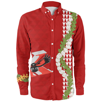 Kauai High School Long Sleeve Shirt Puakenikeni Maile Flower Lei