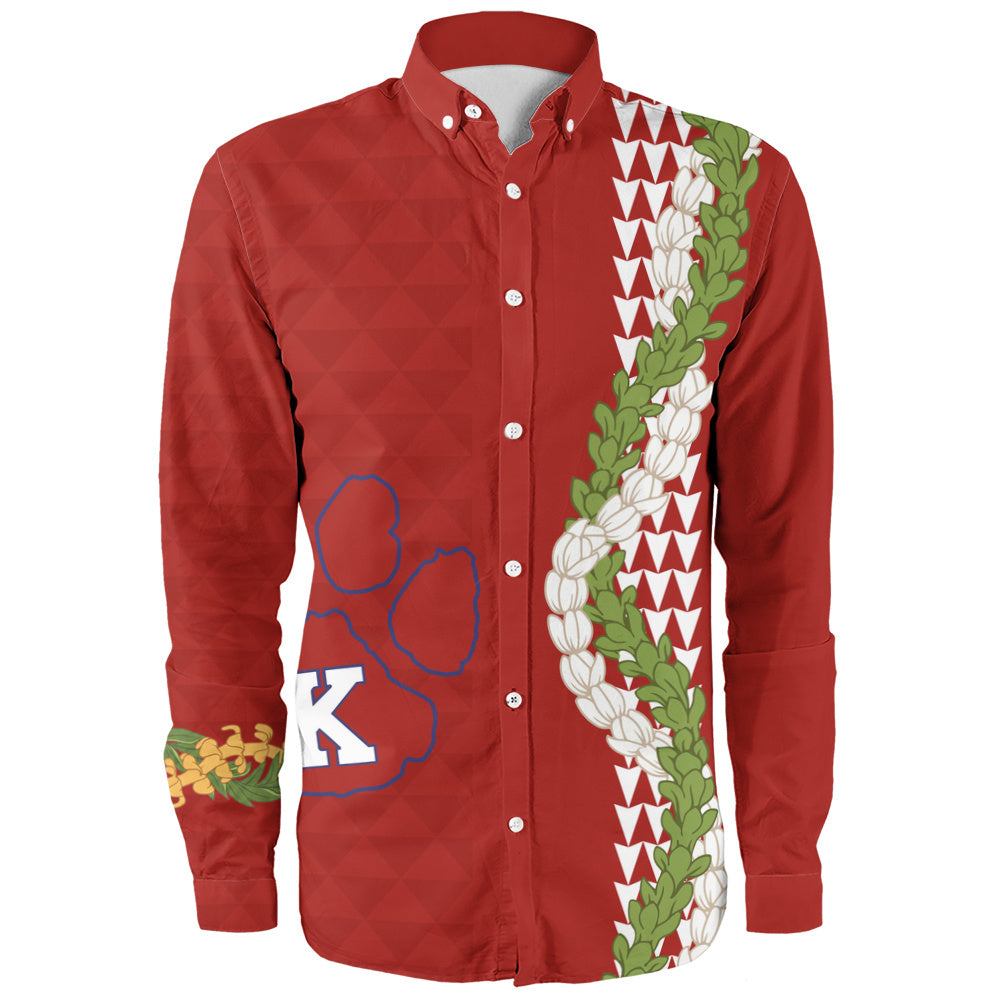 Keaʻau High School Long Sleeve Shirt Puakenikeni Maile Flower Lei