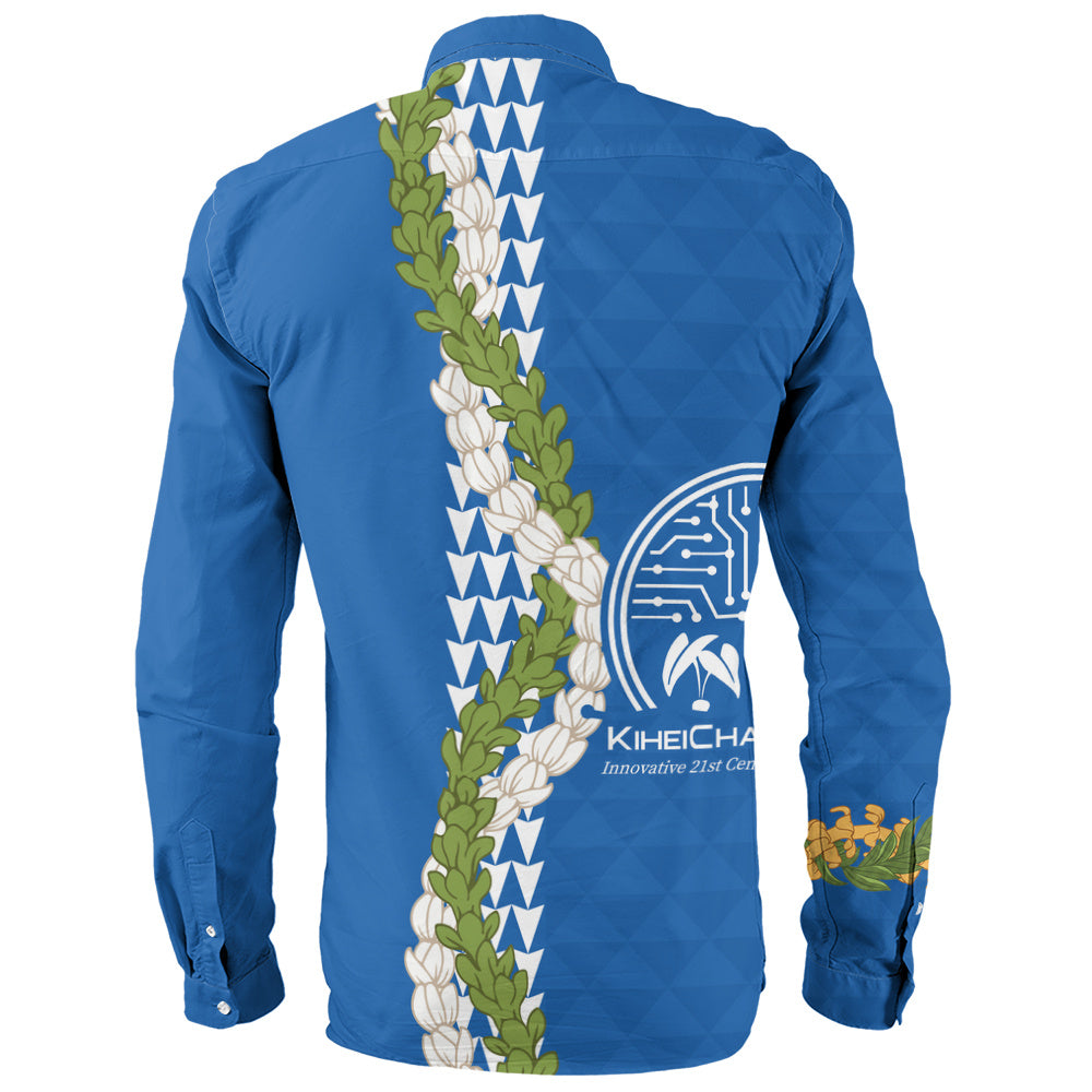 Kihei Charter School Long Sleeve Shirt Puakenikeni Maile Flower Lei