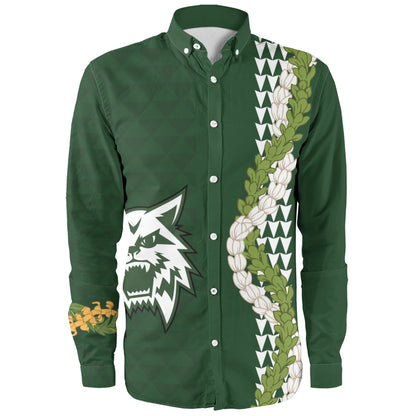 Konawaena High School Long Sleeve Shirt Puakenikeni Maile Flower Lei
