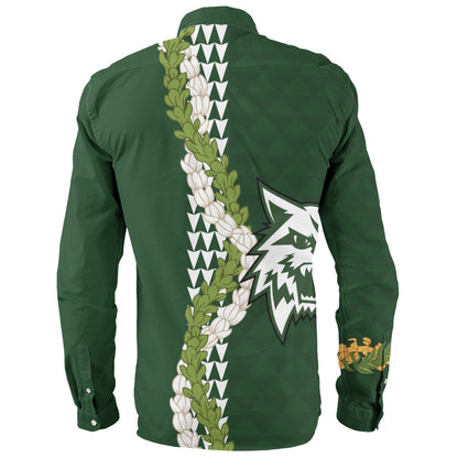 Konawaena High School Long Sleeve Shirt Puakenikeni Maile Flower Lei