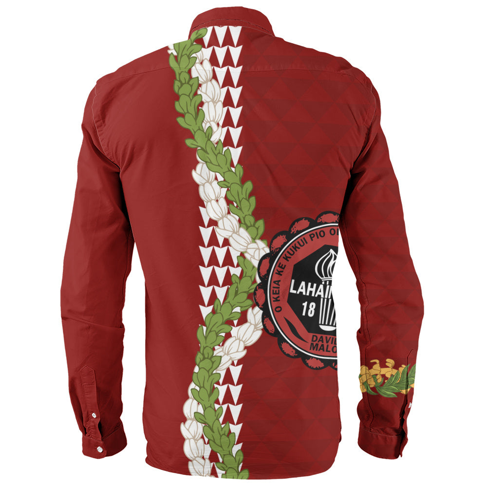 Lahainaluna High School Long Sleeve Shirt Puakenikeni Maile Flower Lei