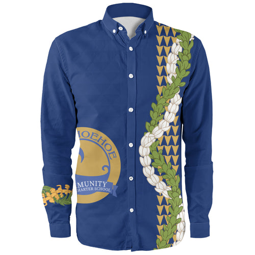 Laupāhoehoe Community Public Charter School Long Sleeve Shirt Puakenikeni Maile Flower Lei
