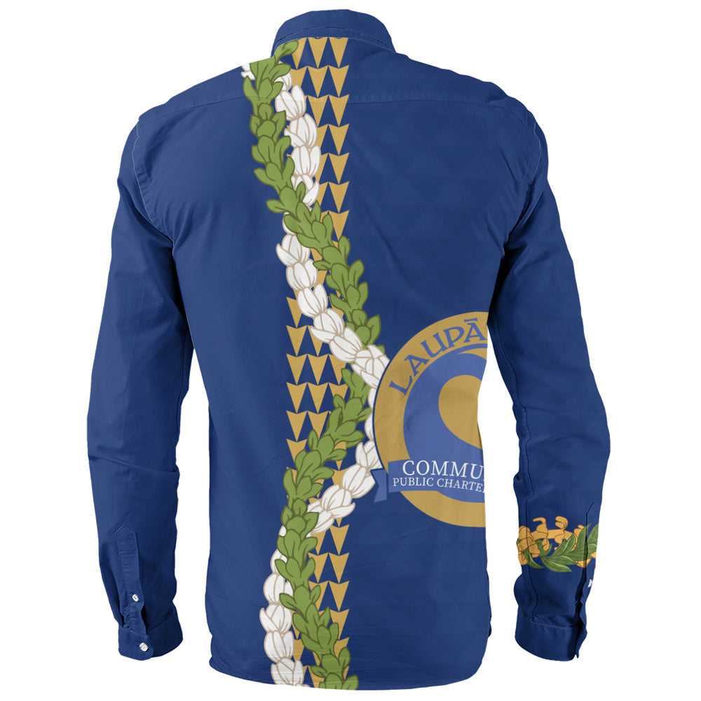 Laupāhoehoe Community Public Charter School Long Sleeve Shirt Puakenikeni Maile Flower Lei