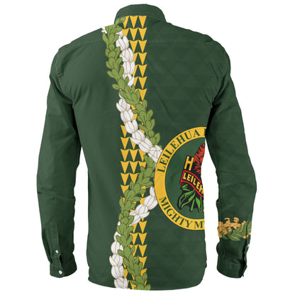 Leilehua High School Long Sleeve Shirt Puakenikeni Maile Flower Lei