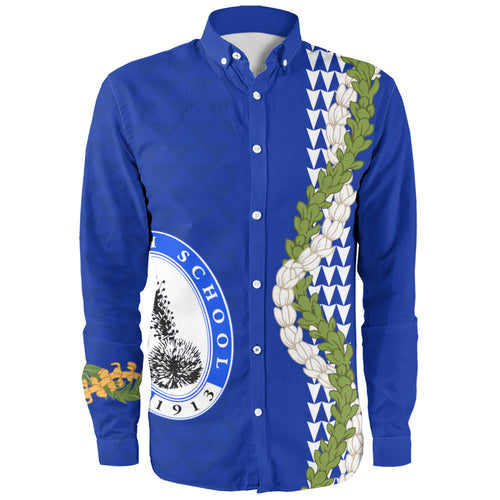 Maui High School Long Sleeve Shirt Puakenikeni Maile Flower Lei