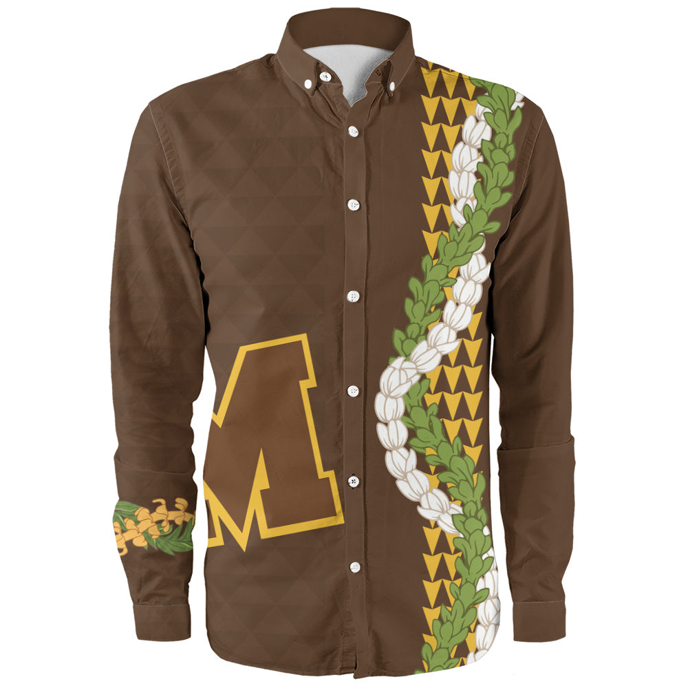 Mililani High School Long Sleeve Shirt Puakenikeni Maile Flower Lei