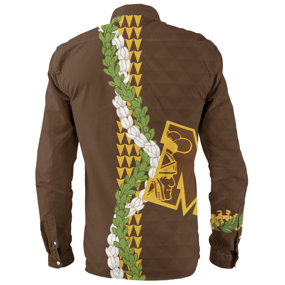 Mililani High School Long Sleeve Shirt Puakenikeni Maile Flower Lei