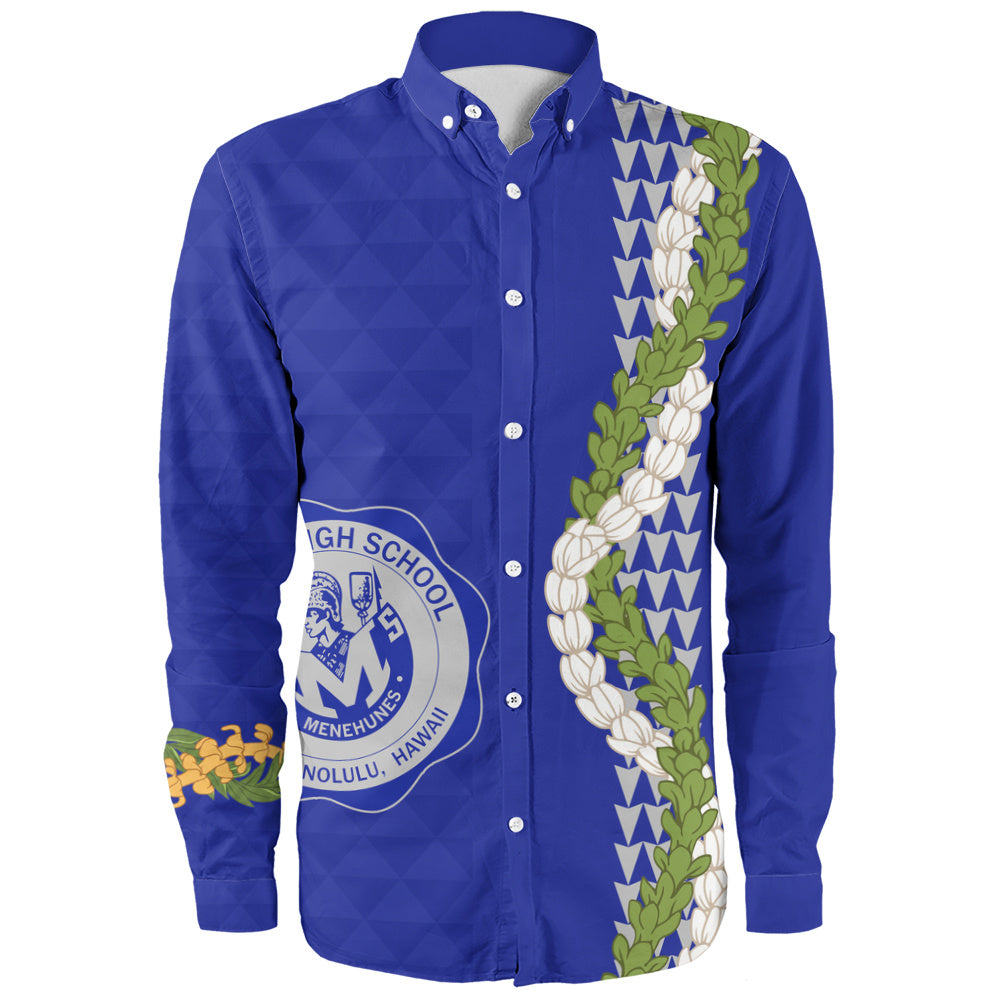 moanalua high school Long Sleeve Shirt Puakenikeni Maile Flower Lei