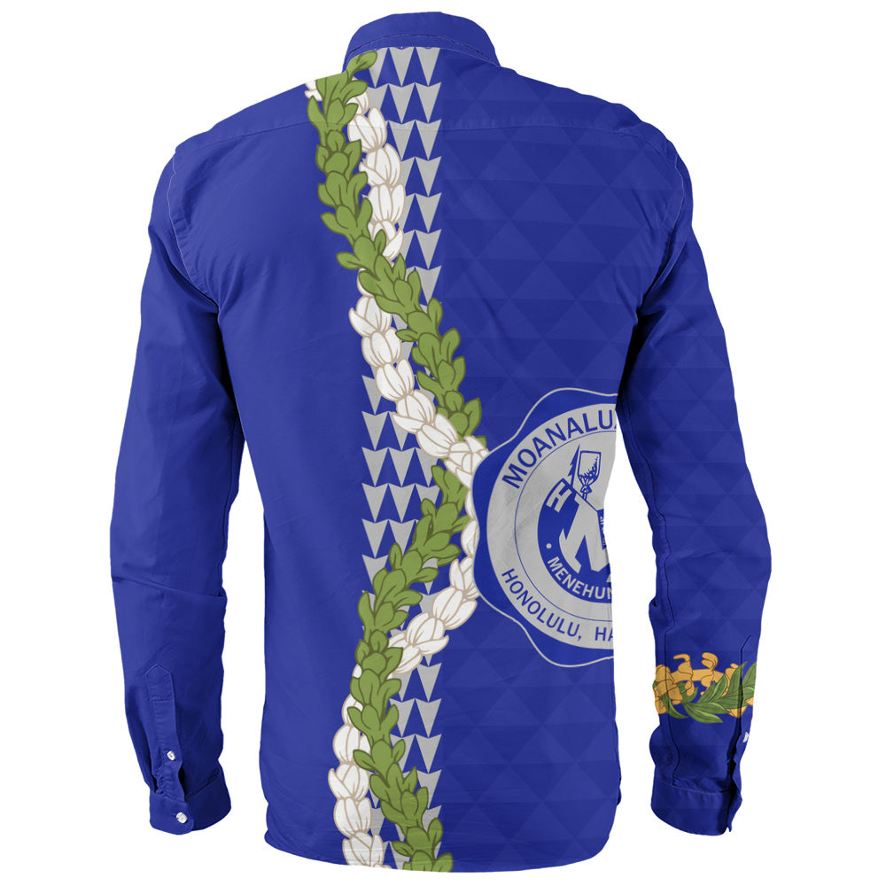 moanalua high school Long Sleeve Shirt Puakenikeni Maile Flower Lei