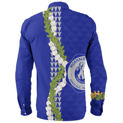 moanalua high school Long Sleeve Shirt Puakenikeni Maile Flower Lei