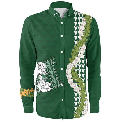 Molokaʻi High School Long Sleeve Shirt Puakenikeni Maile Flower Lei