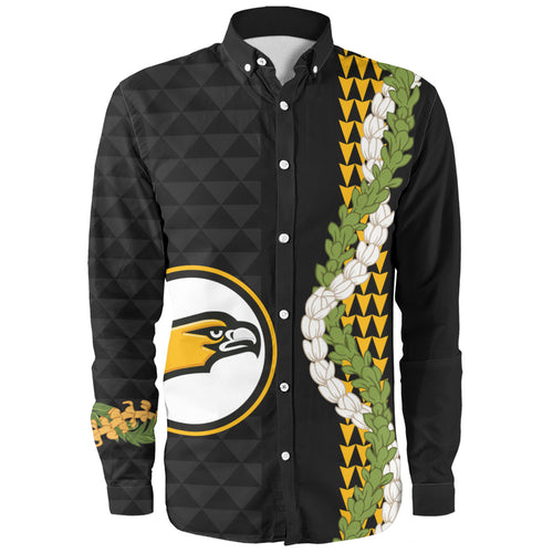 Nanakuli High and Intermediate School Long Sleeve Shirt Puakenikeni Maile Flower Lei
