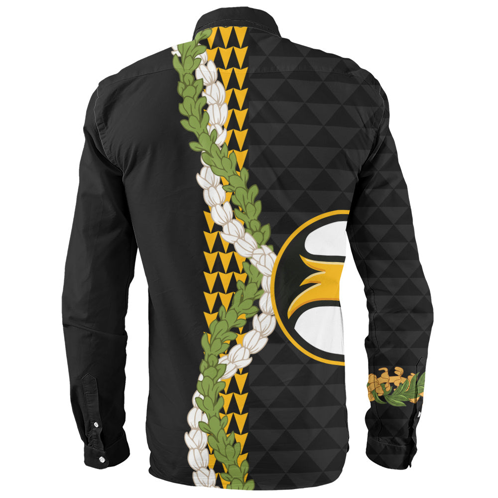Nanakuli High and Intermediate School Long Sleeve Shirt Puakenikeni Maile Flower Lei