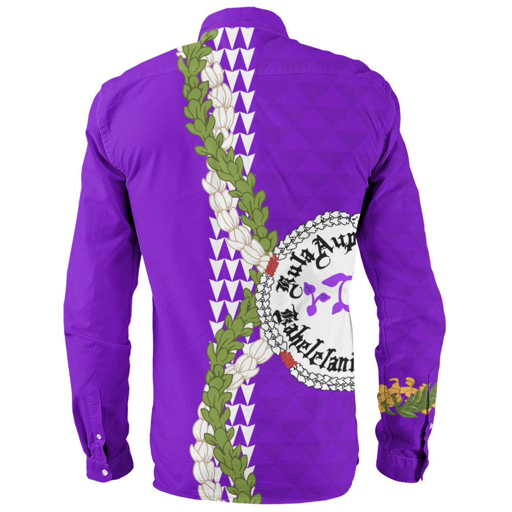 Ni'ihau High and Elementary School Long Sleeve Shirt Puakenikeni Maile Flower Lei