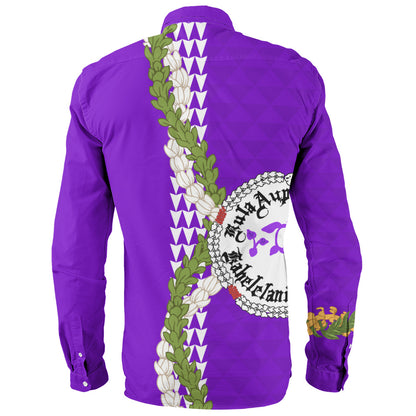 Ni'ihau High and Elementary School Long Sleeve Shirt Puakenikeni Maile Flower Lei