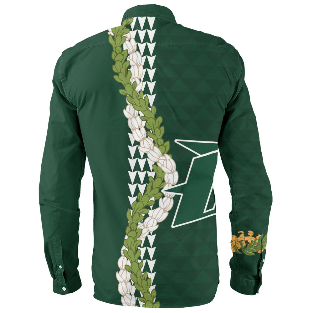 Pahoa High and Intermediate School Long Sleeve Shirt Puakenikeni Maile Flower Lei