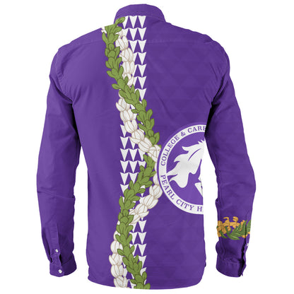 Pearl City High School (Hawaii) Long Sleeve Shirt Puakenikeni Maile Flower Lei